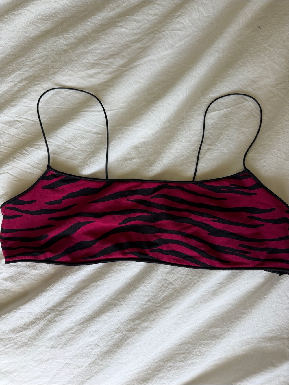 Tropic of C. Women's Magenta Zebra Print Bikini Top